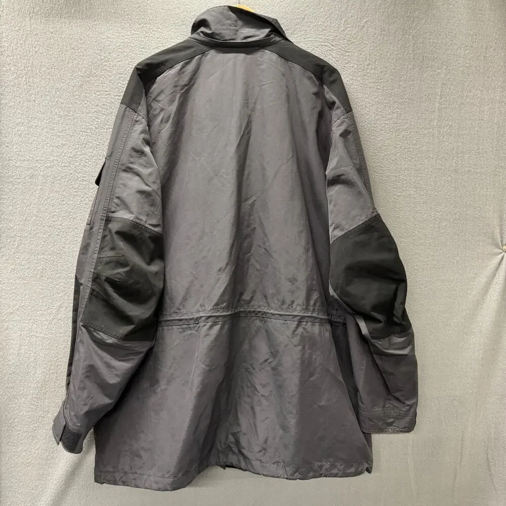 Eddie Bauer WeatherEdge Jacket Mens XLT Gray Full Zip Nylon Outdoor + Pockets‎
